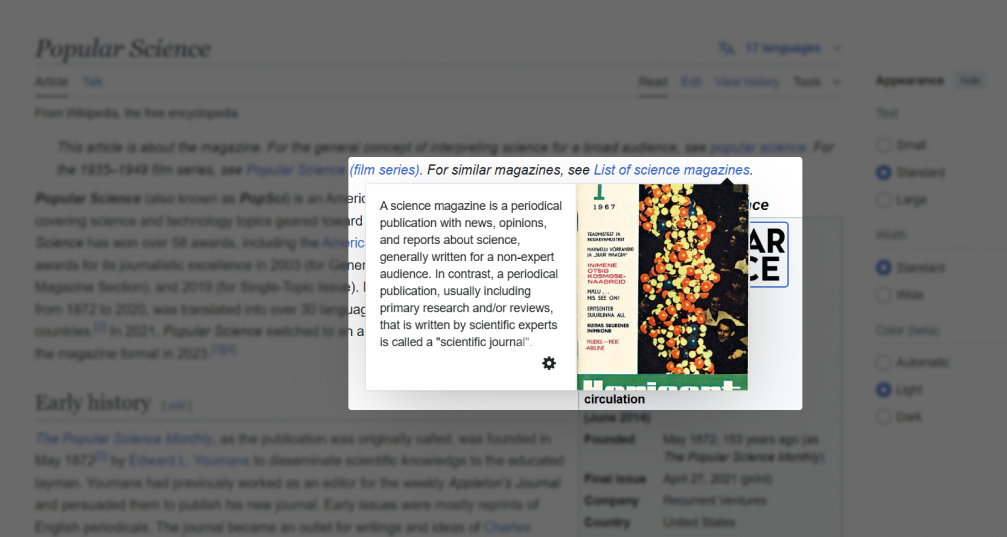 The link to the list of all issues has the opened tooltip. The element partially obscures the image with text surrounded by a blue outline. We can see the last letter “AR” from the first word and the letter “CE” from the second word.